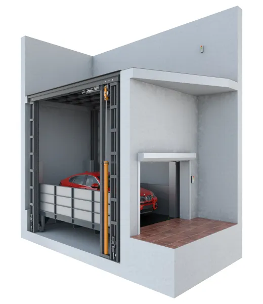 Автомобильный подъемник с крышей Фото в Омске